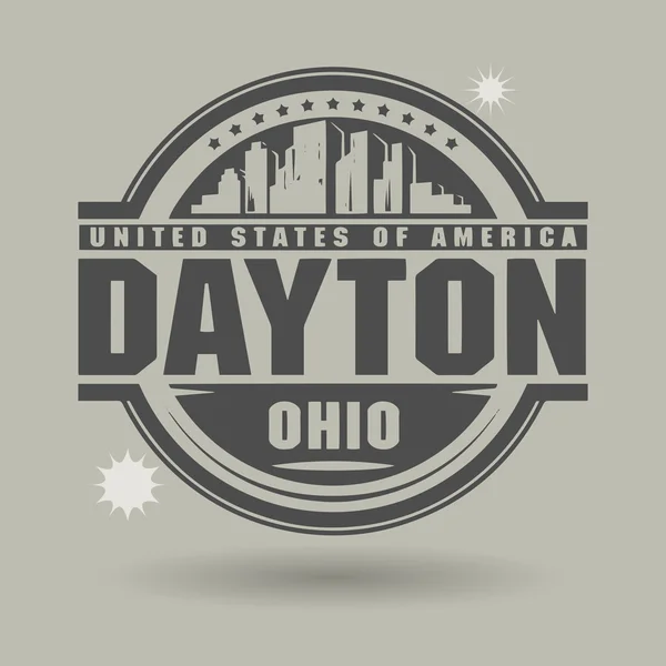 Carimbo ou etiqueta com texto Dayton, Ohio dentro — Vetor de Stock