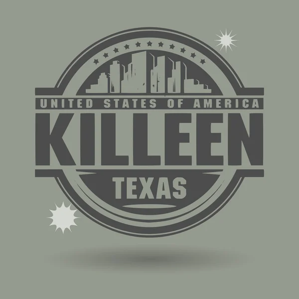 Briefmarke mit Killeen — Stockvektor