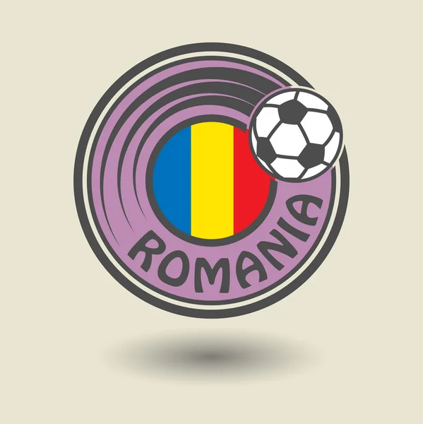 Football Timbre Roumanie — Image vectorielle