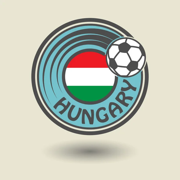 Futbol Macaristan damgası — Stok Vektör