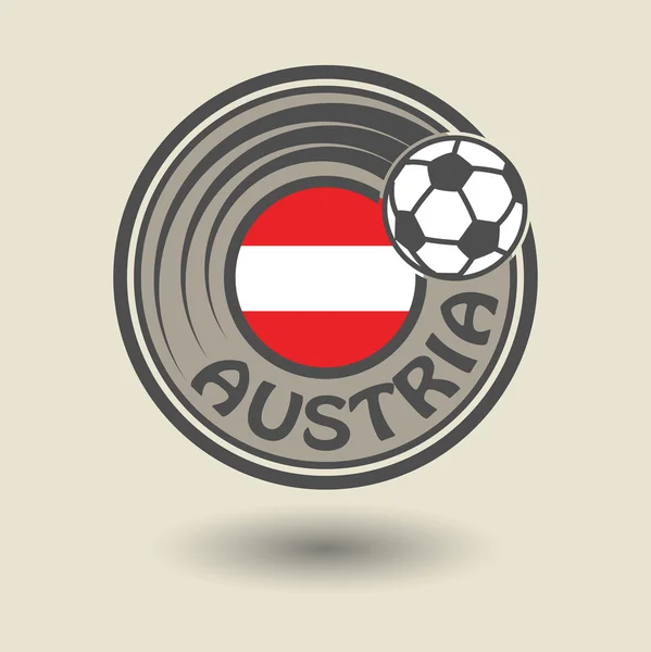 Calcio Austria francobollo — Vettoriale Stock