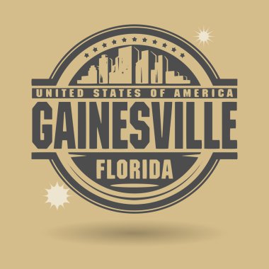 Stamp or label with text Gainesville clipart