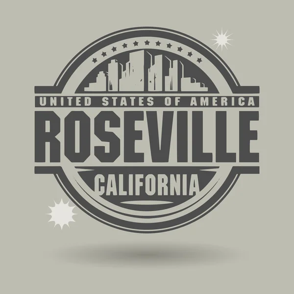 Stamp or label with text Roseville — Stock Vector