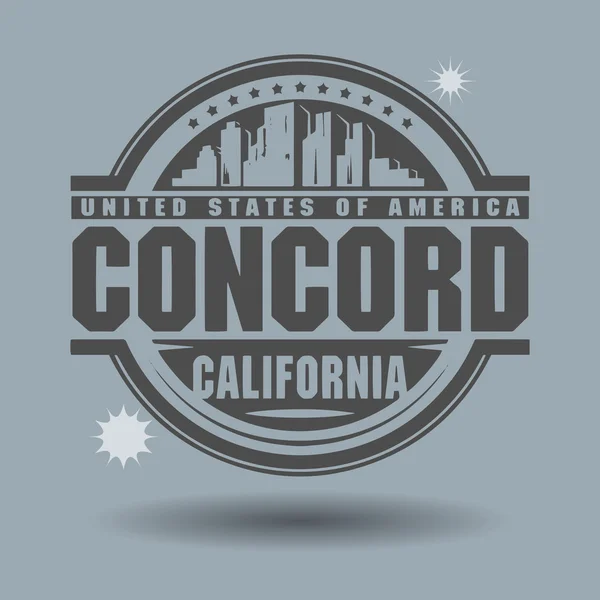 Stamp Concord, California — Stock Vector