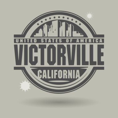 damga veya metin victorville, california içinde etiketi