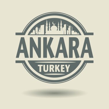 damga veya metin ankara, Türkiye içinde etiketi