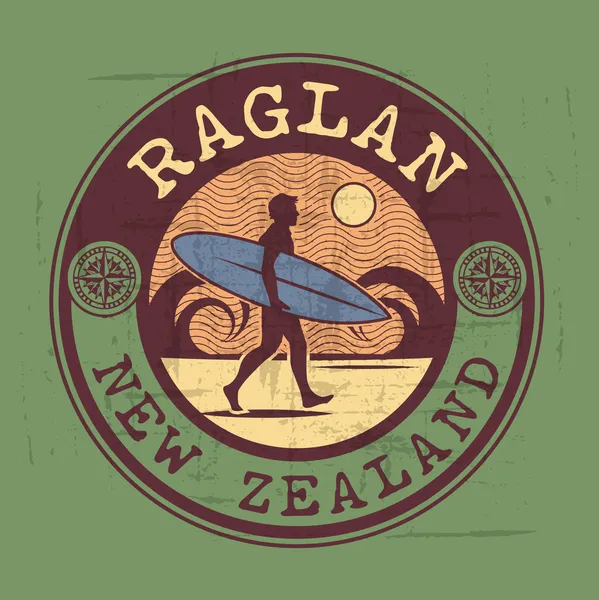 soyut sörfçü damgası veya işareti