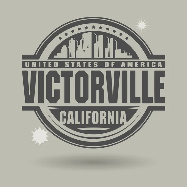 Selo ou etiqueta com texto Victorville, Califórnia dentro — Vetor de Stock