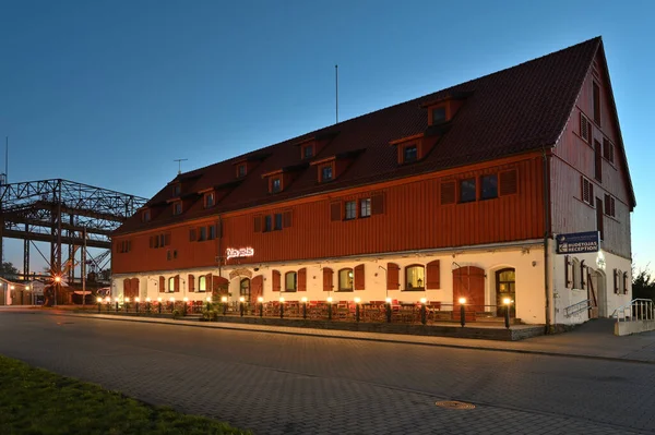 Klaipeda Lituania Septiembre Arquitectura Del Casco Antiguo Horario Nocturno Septiembre — Foto de Stock