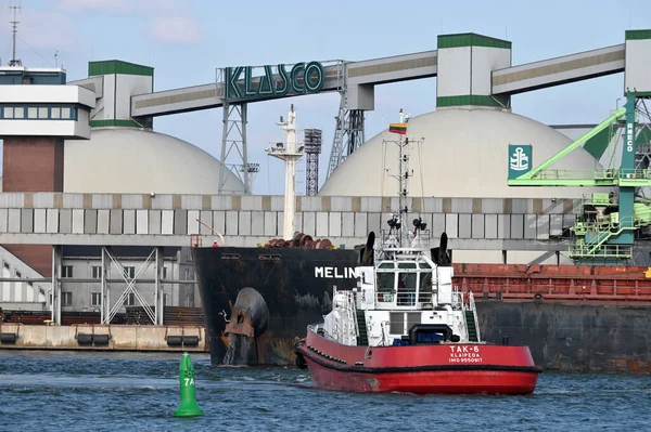 Klaipeda Litauen Oktober Båtar Vid Klaipedas Hamn Den Oktober 2021 — Stockfoto