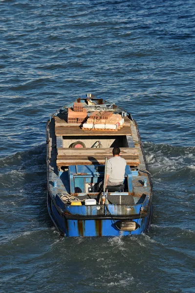 Bateau Cargo Sur Canal Grande Venise Italie — Photo