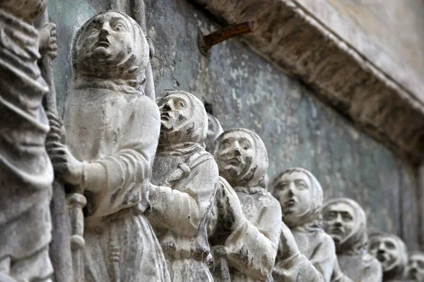 Detail Der Skulptur Der Fassade Der Scuola Grande San Giovanni — Stockfoto