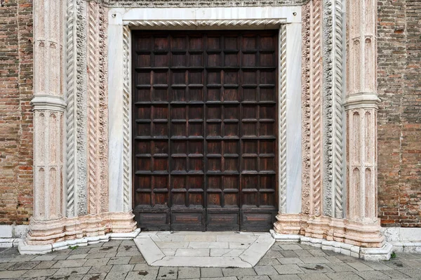 Ancienne Porte Entrée Scuola Grande San Giovanni Evangelista Venise Italie — Photo