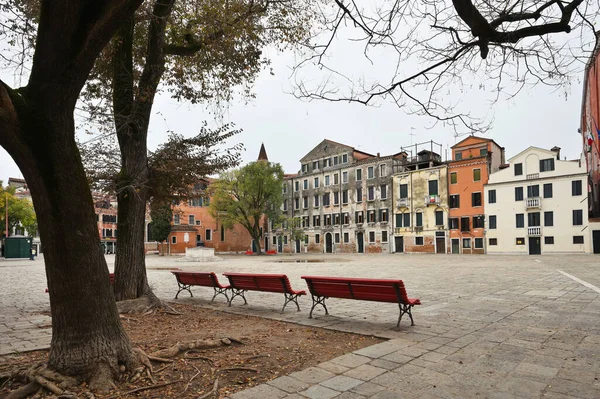 2021年11月4日 意大利威尼斯 意大利威尼斯坎波广场的历史建筑 — 图库照片