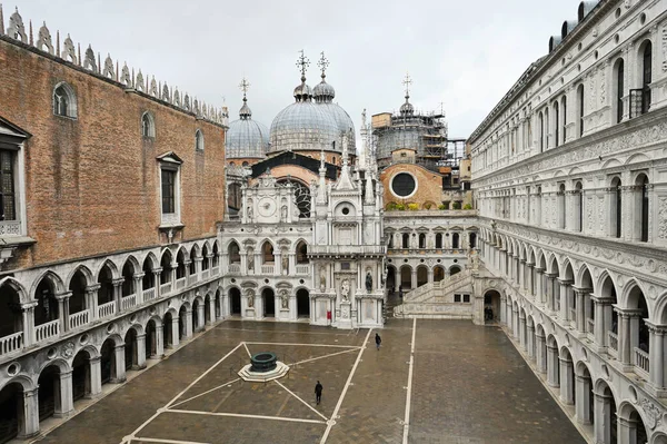 Venice Italy November 2021 Inner Yard Doges Palace Palazzo Ducale — Foto Stock