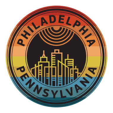 Stamp or label with text Philadelphia, Pennsylvania written inside, vector illustration