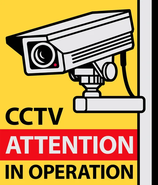 Znak Lub Symbol Kamery Monitoringu Cctv Ilustracja Wektora — Wektor stockowy