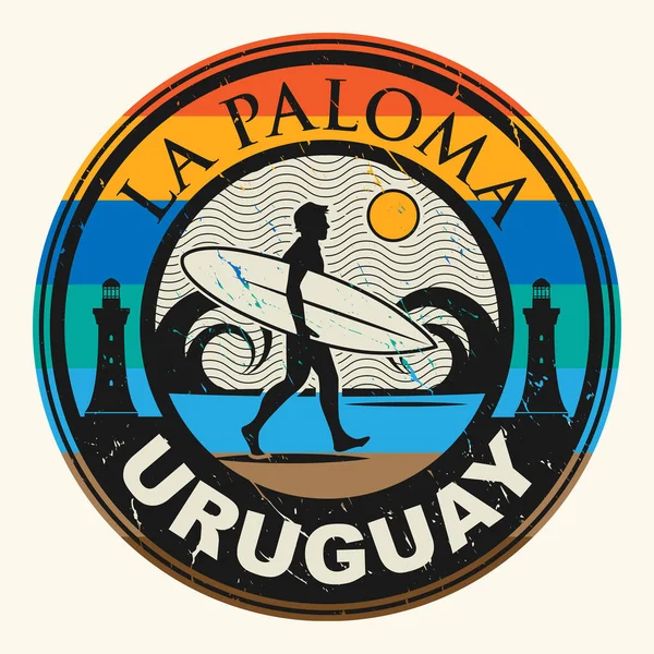 Abstrakte Marke Oder Emblem Mit Dem Namen Paloma Uruguay Vektorillustration — Stockvektor