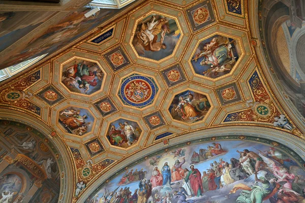 Vatikán Řím Února 2022 Interiér Vatikánského Muzea Římě Itálie — Stock fotografie
