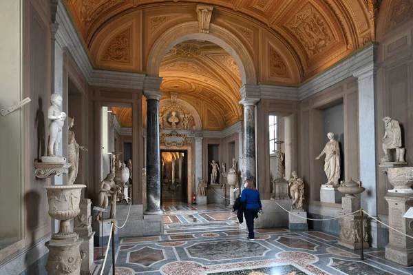 Watykan Rzym Lutego 2022 Wnętrze Muzeum Watykańskiego Rzymie Włochy — Zdjęcie stockowe