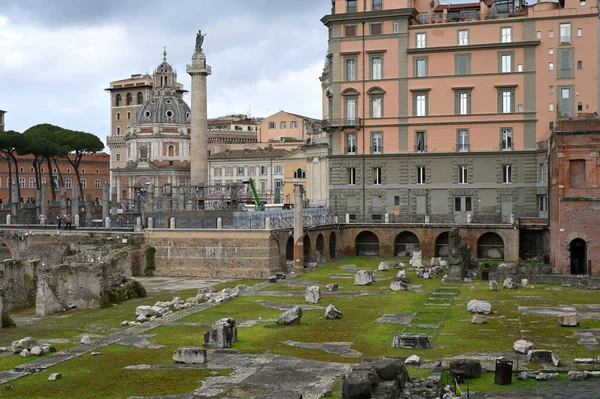 Roma Italia Febrero 2022 Ciudad Arqueológica Romana Ruinas Del Antiguo —  Fotos de Stock