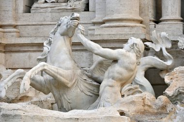 ayrıntılarını trevi Çeşmesi, Roma, İtalya