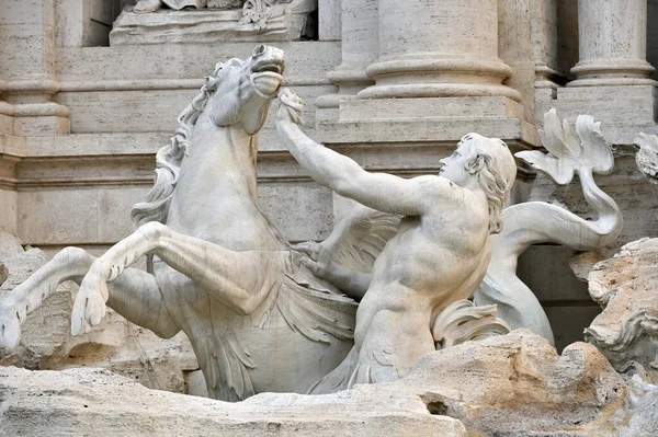 Details Des Trevi Brunnens Rom Italien — Stockfoto
