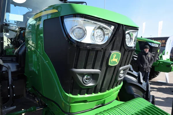 Kaunas Lituania Marzo 2022 Cerca Del Vehículo Tractor John Deere —  Fotos de Stock