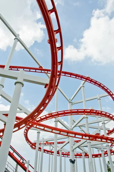 Roller coaster rail — Stock Photo, Image