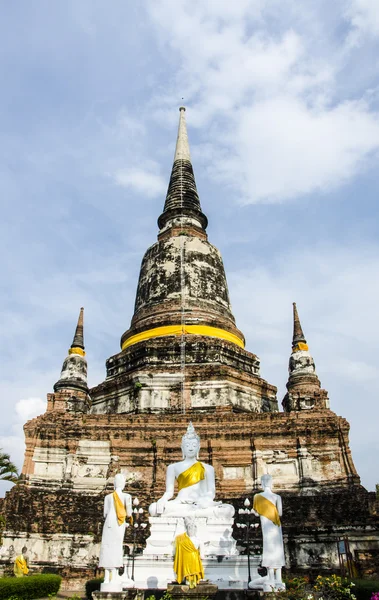 Wat Yai Chai Mongkhon em Ayuthaya Tailândia — Fotografia de Stock