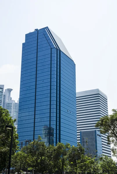 Blue glass office building. — Stock Photo, Image