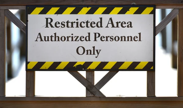 Restricted Area Sign — Stock Photo, Image