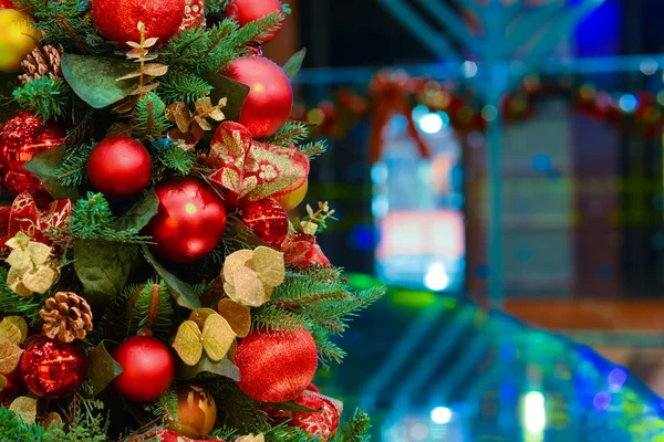 Gouden kerstboom scène achtergrond — Stockfoto