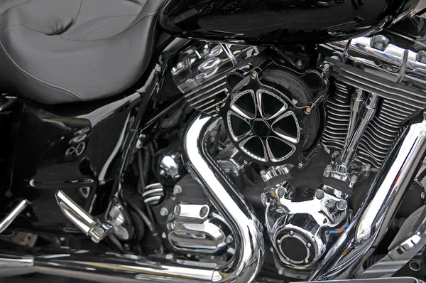 Motocicleta, detalhe da parte da mecânica — Fotografia de Stock