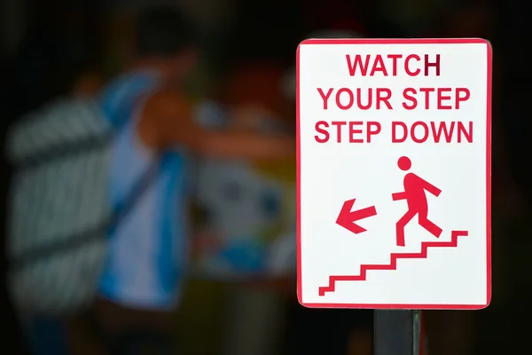 Watch your step sign — Stock Photo, Image