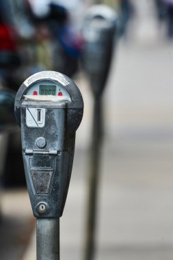 grijze parkeermeter