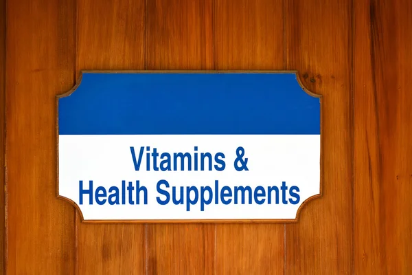 Vitamins, Health Supplements sign — Stock Photo, Image