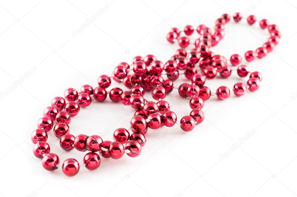 Mardi Gras party red beads