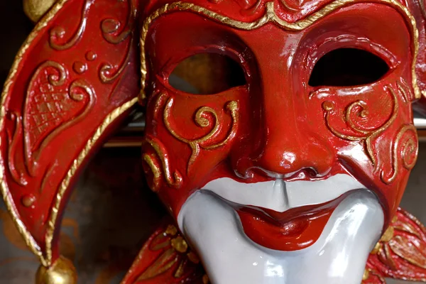 威尼斯面具红色 — 图库照片