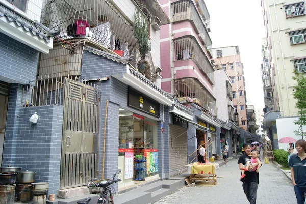 Las calles estrechas, nan tou ciudad, Shenzhen de China — Foto de Stock