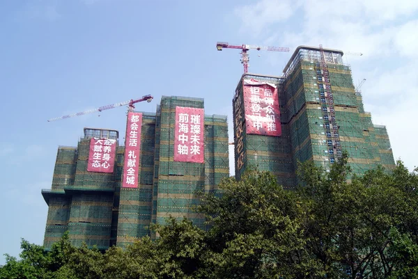 中国深圳: 建筑施工 — 图库照片