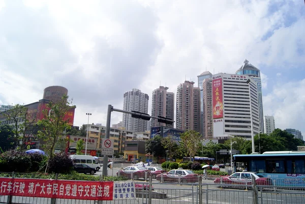 Shenzhen qiang severní uliční šířku, v Číně — Stock fotografie