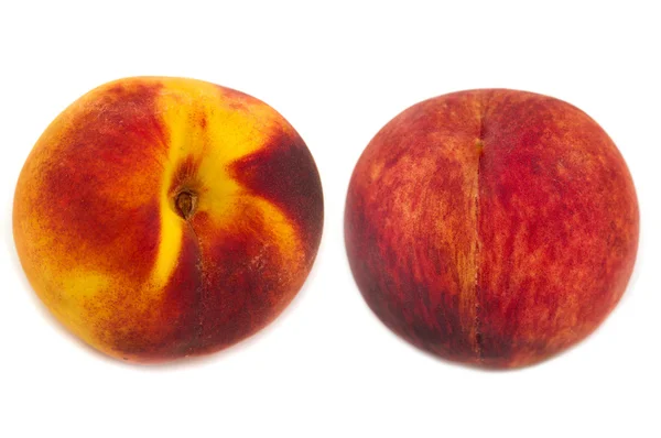 Two peaches isolated — Stock Photo, Image