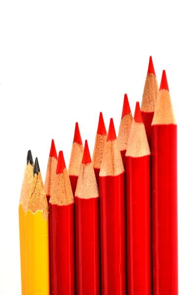 A bunch of pencil isolated on white — Stock Photo, Image