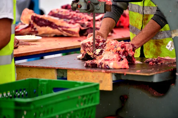 Serrarias e picador de carne — Fotografia de Stock