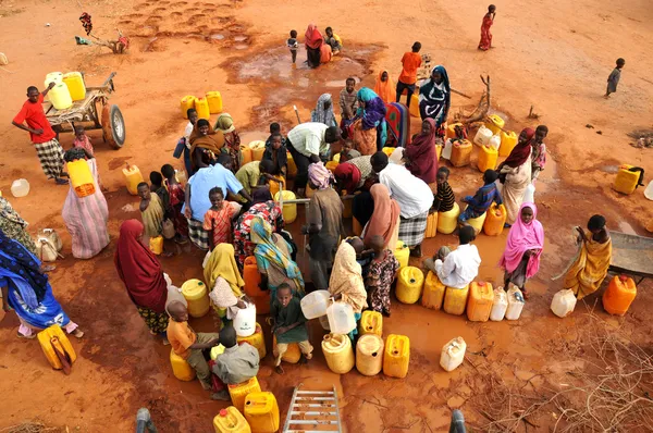 Вода в ожидании африканцев Стоковая Картинка