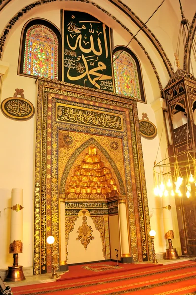 Grande mesquita mihrab Bursa, Turquia — Fotografia de Stock
