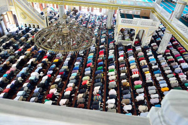 Muslims during Friday prayers in congregation in bulk