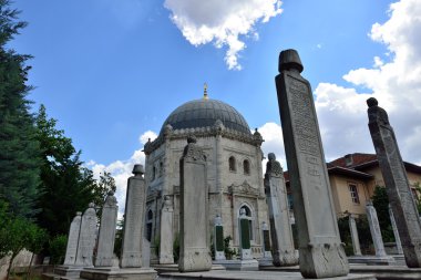İslami eski mezar taşı mezarlık