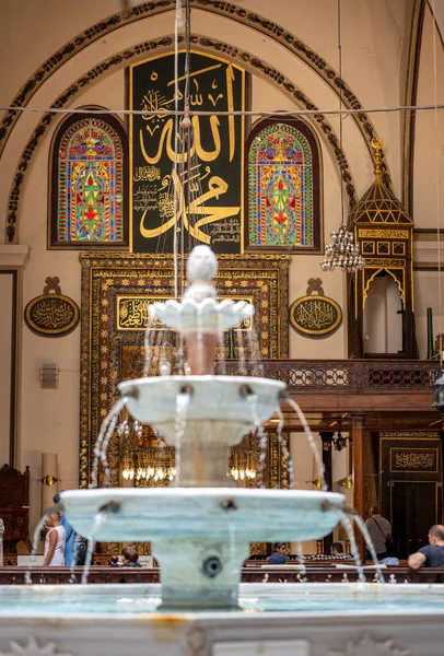 Bursa Turkey August Interior View Grand Mosque Ulu Cami August — Zdjęcie stockowe